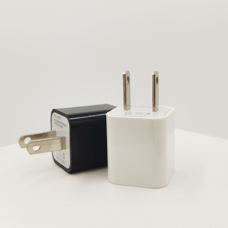 Dual USB Big Green Dot Foot 2.1A Anti riot Charger Suitable for Android Apple Universal Color Dual Port Charging Head