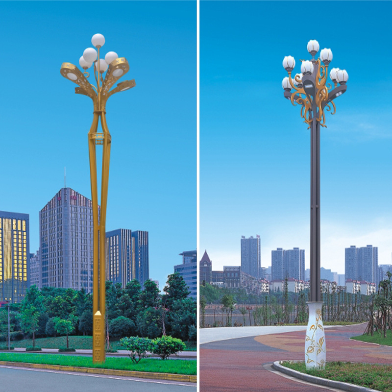 孔雀景观灯户外圆柱景观灯景区复古LED庭院灯孔雀造型灯路灯定制