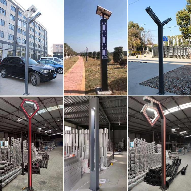 太阳能庭院灯厂家公园别墅景观灯3米4米户外园林小区LED复古路灯