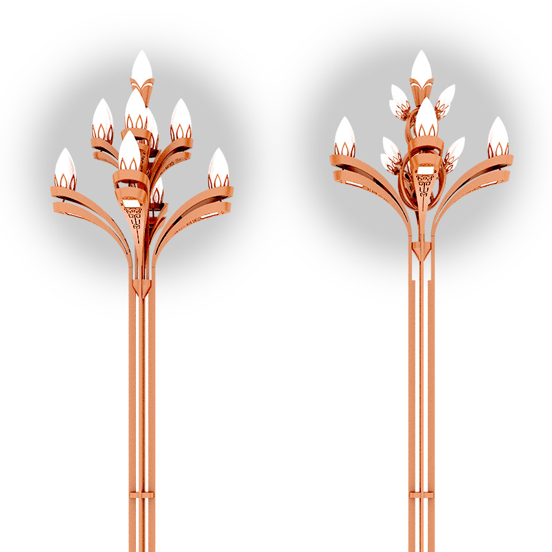 定制玉兰景观灯市政工程中华灯6米8米10米广场园林发光灯杆道路灯