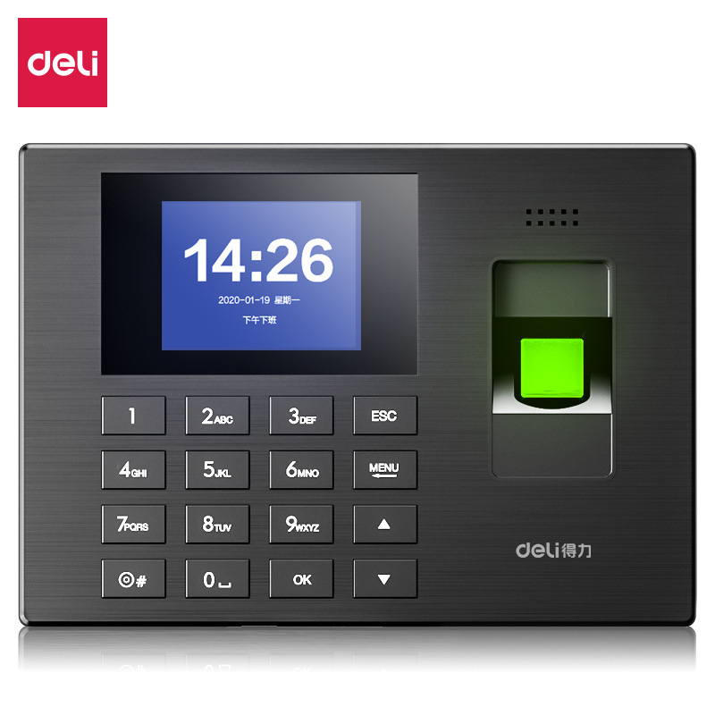 Deli 3960S attendance machine, work check-in machine, fingerprint recognition check-in machine, free of installation software, wholesale of fingerprint machines