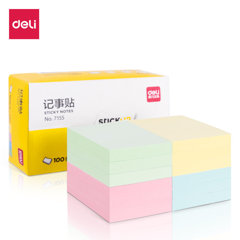 Deli 7155 Convenience Sticker Memo Sticker 1 Small Fresh Large Message Label Sticker N times Strong Sticker Small