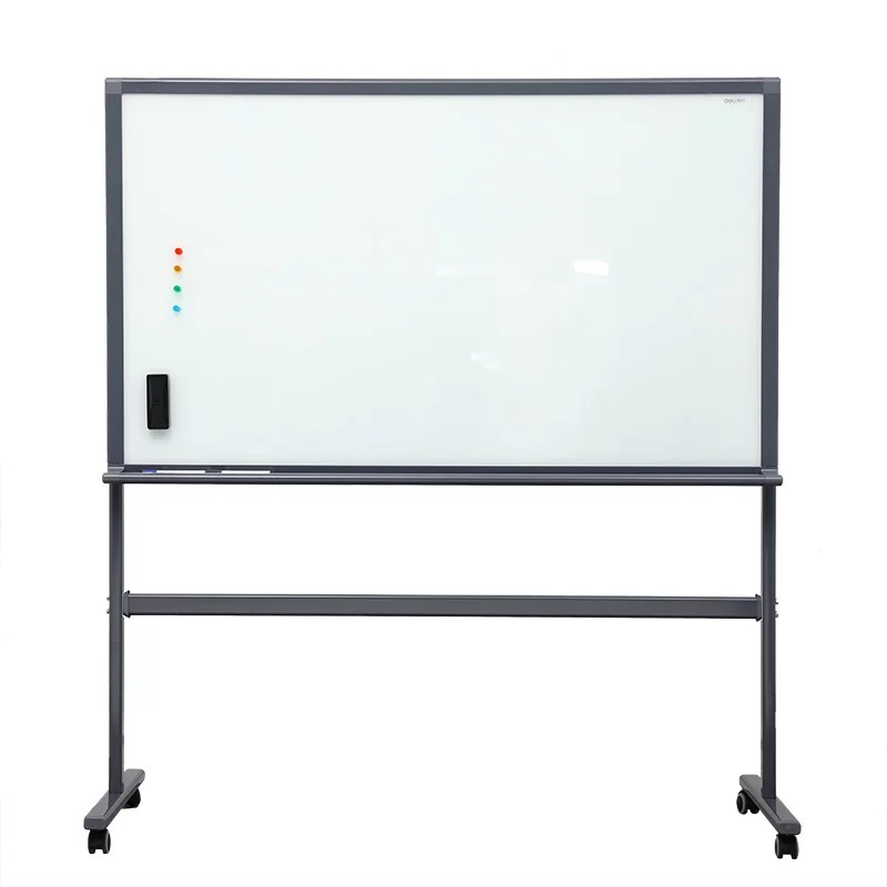 Deli 8737 tempered glass whiteboard 900 * 1500mm bracket type whiteboard conference teaching office