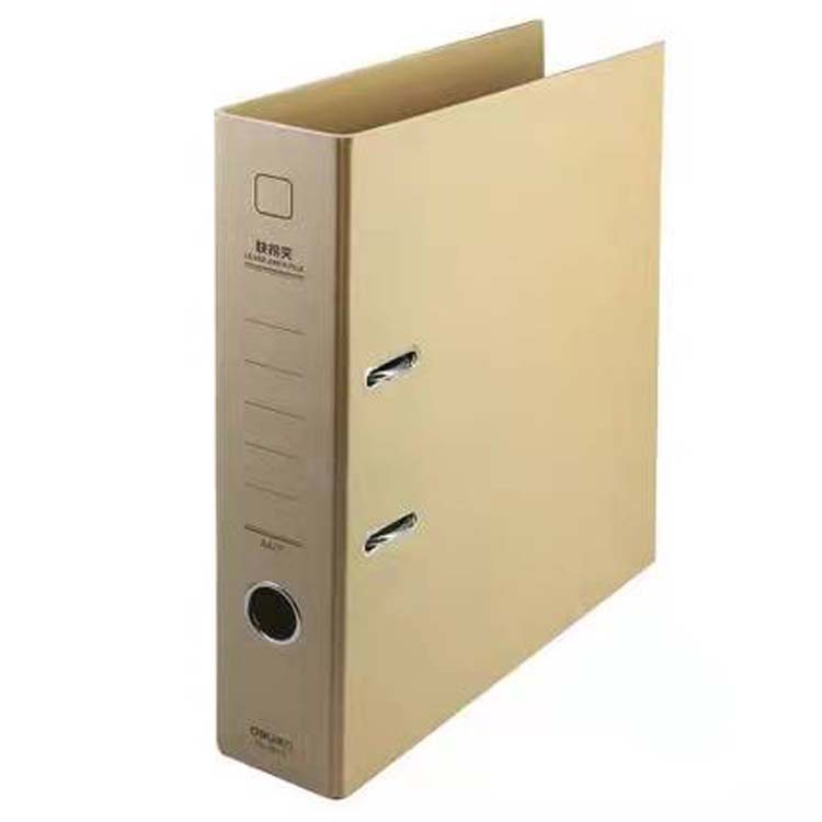 得力5913牛皮纸3寸快劳文件夹 快捞文件夹两孔文件夹背宽68mm