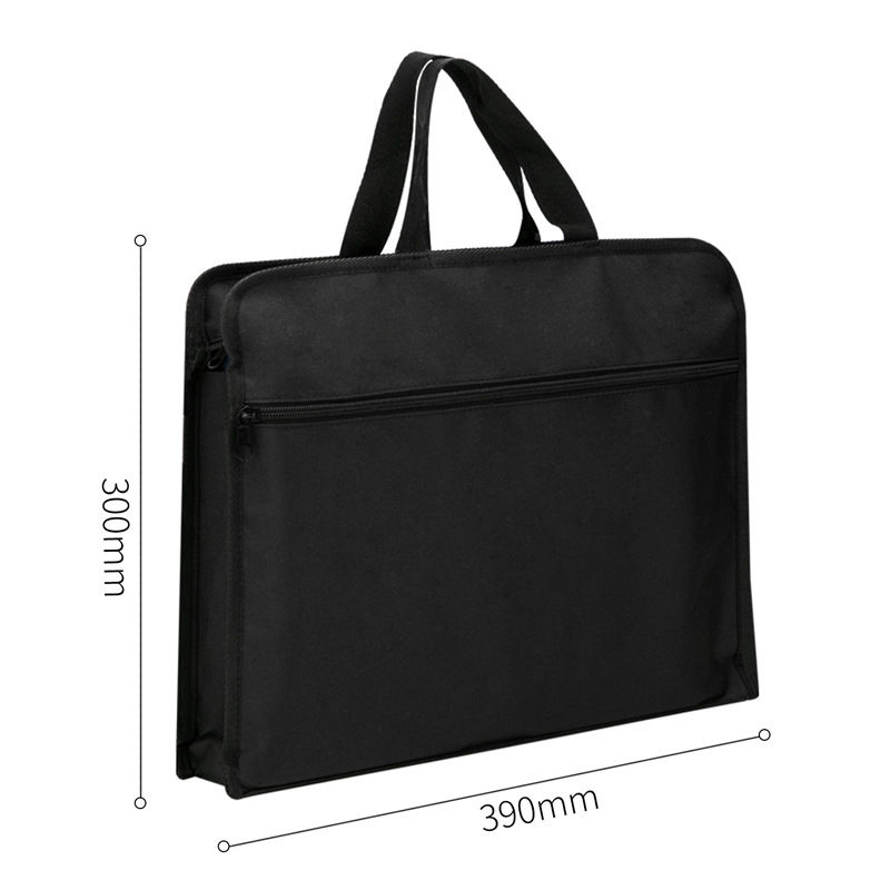 得力63753手提拉链包 男士商务包电脑包帆布袋 简约时尚资料袋