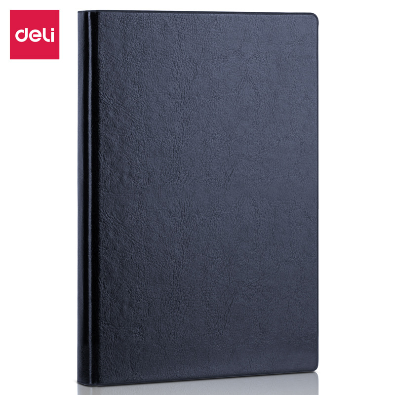 Deli 3186 Business Notebook Leather Face Book Office Notebook 160 Pages 25K Retro Notebook PU Book Wholesale