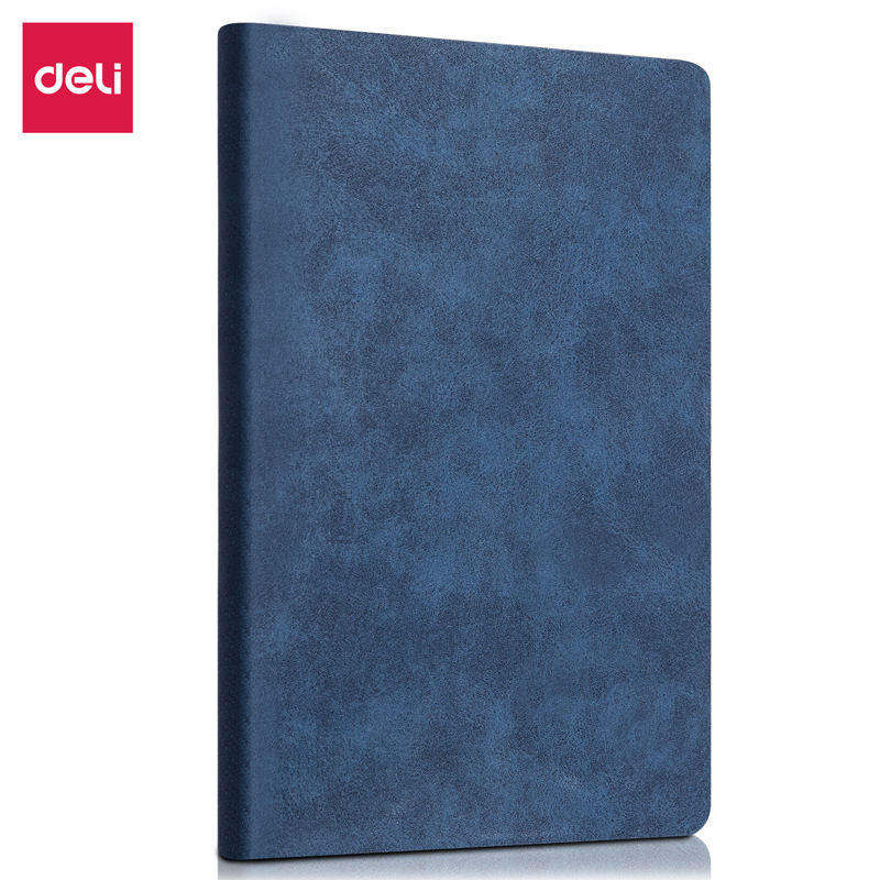 Deli 3340 Notebook A5 Retro Sheep Bark Soft Leather Notebook Business Meeting Record Book
