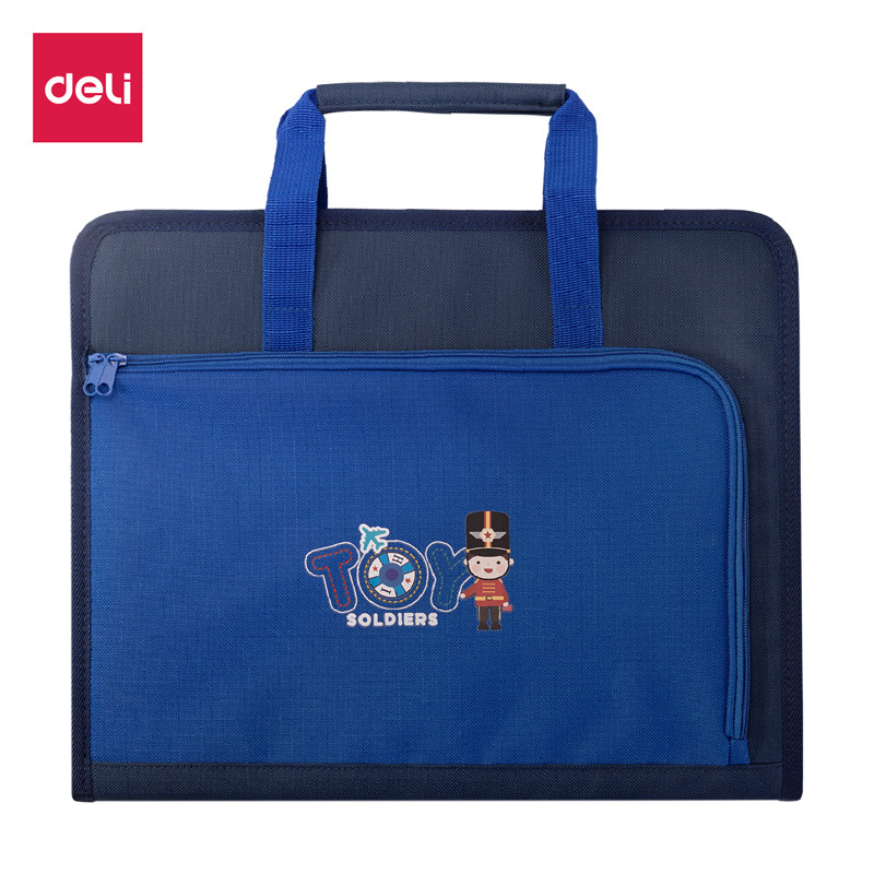 得力B4书包补习袋手提袋牛津布学生书袋手提男女儿童补习包文件袋