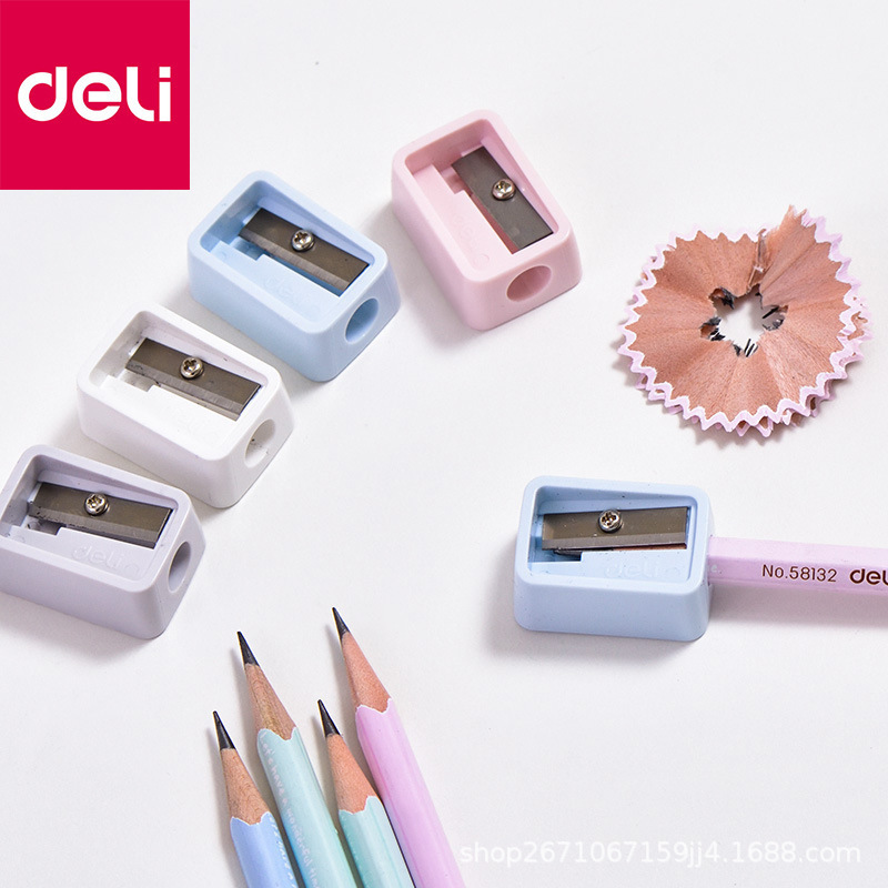 得力0594迷你卷笔刀削笔器削笔机转动儿童学生铅笔刀转笔刀笔刨