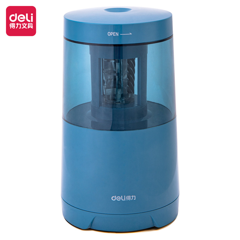 得力71204电动转笔刀文具电动削笔机转笔刀自动卷笔刀学生用转笔