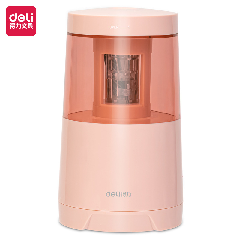 得力71204电动转笔刀文具电动削笔机转笔刀自动卷笔刀学生用转笔