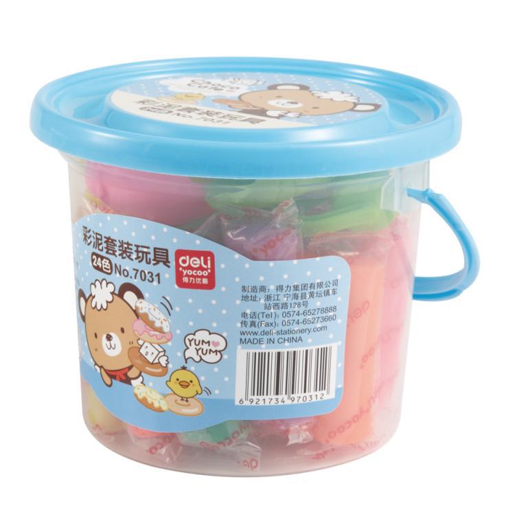 Deli Colorful Clay Set Toys Colorful Plaster Clay Children's Creative Toys with Molds