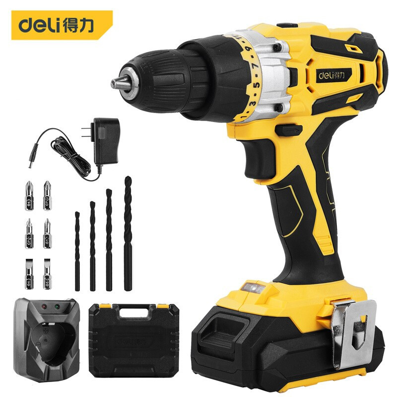 Deli 12V Wireless Single Lithium Electric Drill 18+1 Gear Charging Drill Hand Electric Drill Electric Screwdriver DL6261