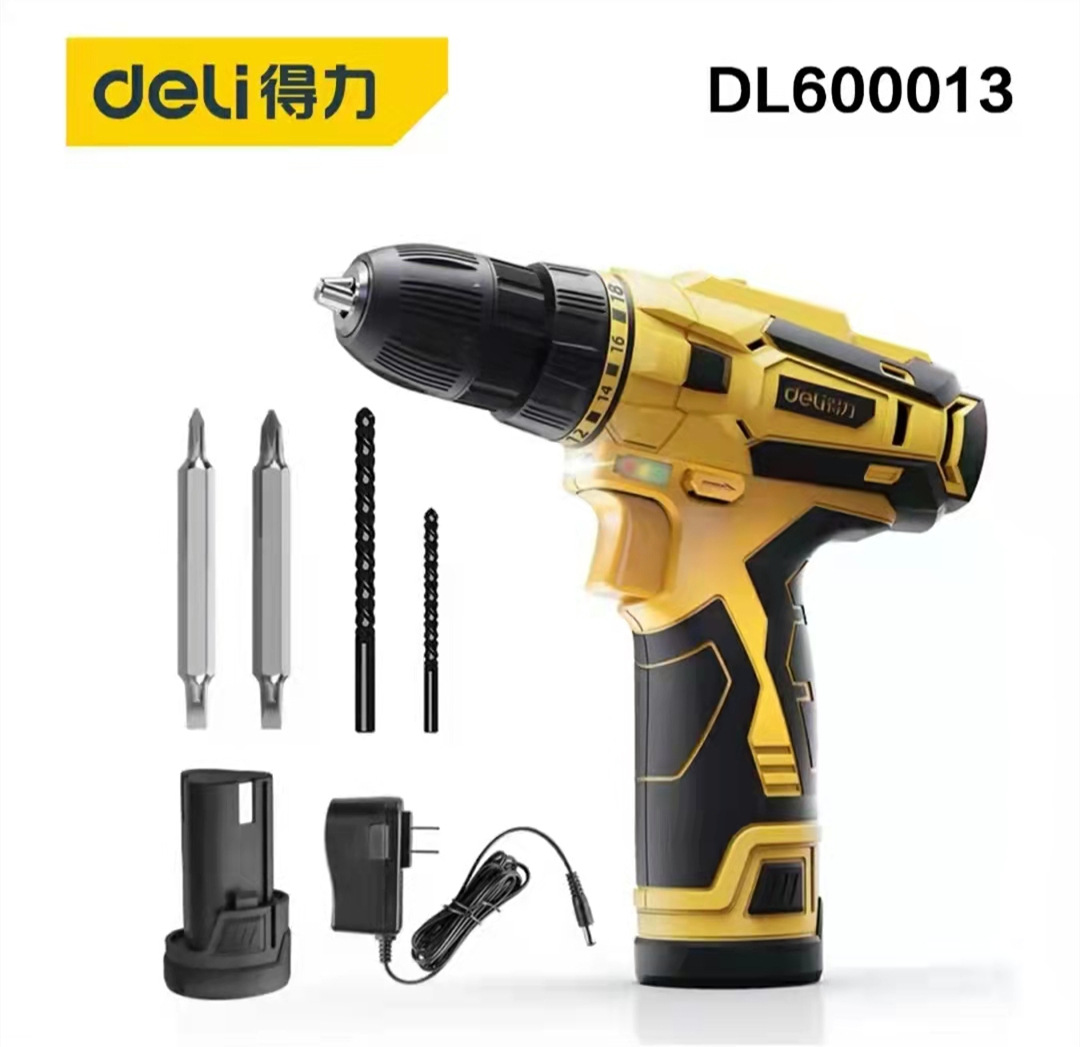 得力充电起子机锂电手电钻家用20V无线五级变速装修家具装潢批发