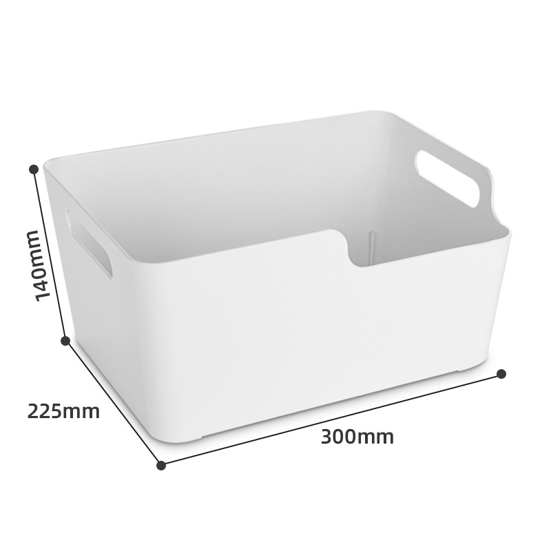得力PK109大中小收纳盒白色透明桌面文件收纳塑料储物杂物整理箱