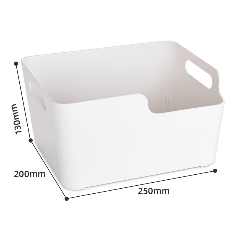 得力PK109大中小收纳盒白色透明桌面文件收纳塑料储物杂物整理箱