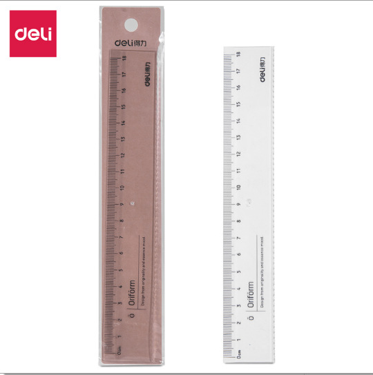 得力尺子波浪尺直尺15cm小学生一二年级划线尺刻度尺20cm儿童透明