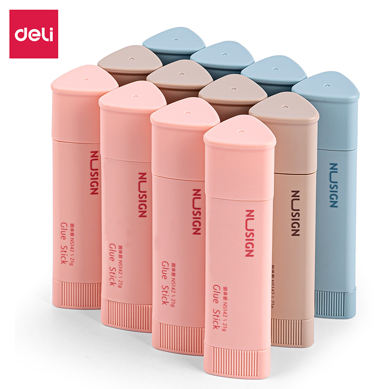 得力NS142纽赛三角固体胶棒PVP高粘胶水边角涂抹办公学生手工财务