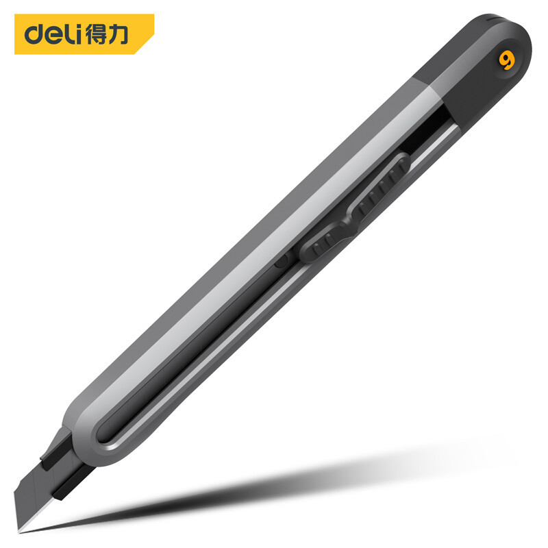 得力工具 home系列伸缩美工刀安全刀T型刀片壁纸刀裁纸刀地毯刀架