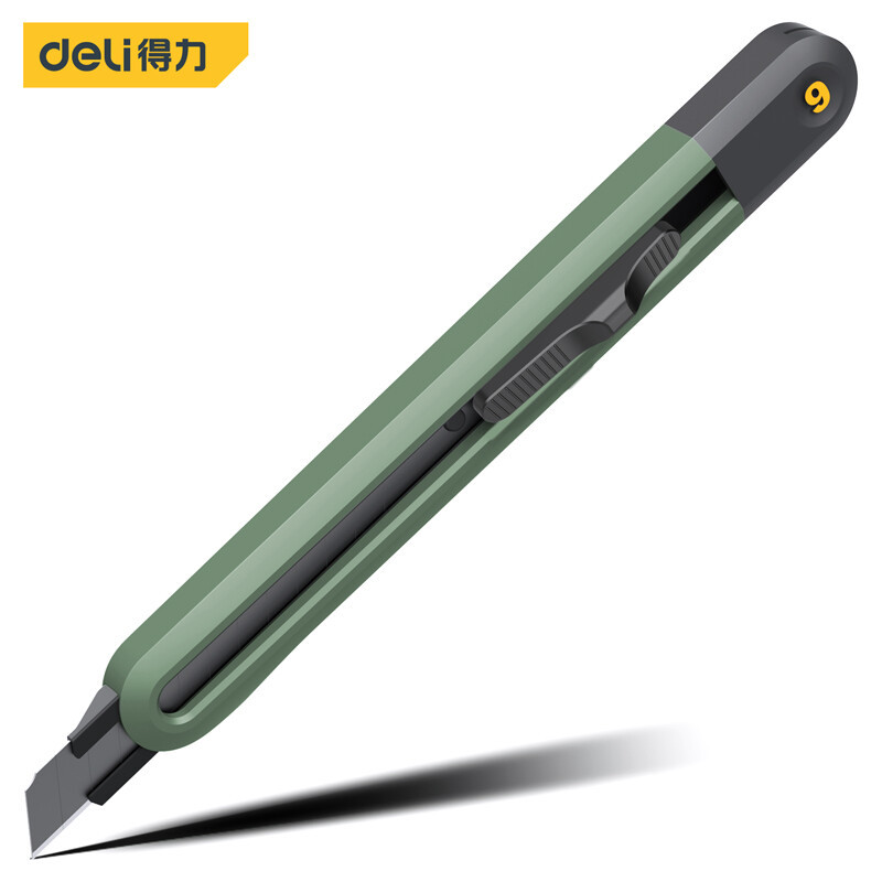 得力工具 home系列伸缩美工刀安全刀T型刀片壁纸刀裁纸刀地毯刀架