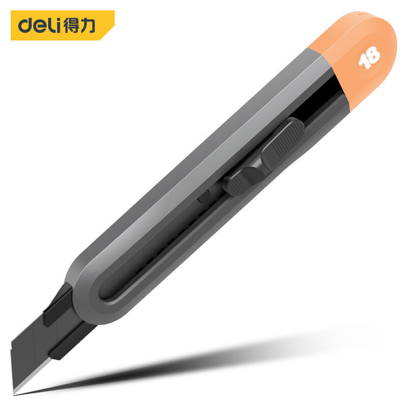 得力工具 home系列伸缩美工刀安全刀T型刀片壁纸刀裁纸刀地毯刀架