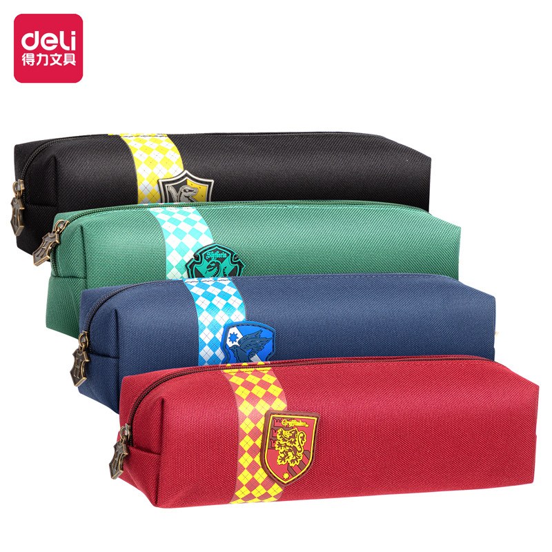 得力66806哈利波特小方包多用途笔袋简约方形笔袋文具收纳袋笔盒