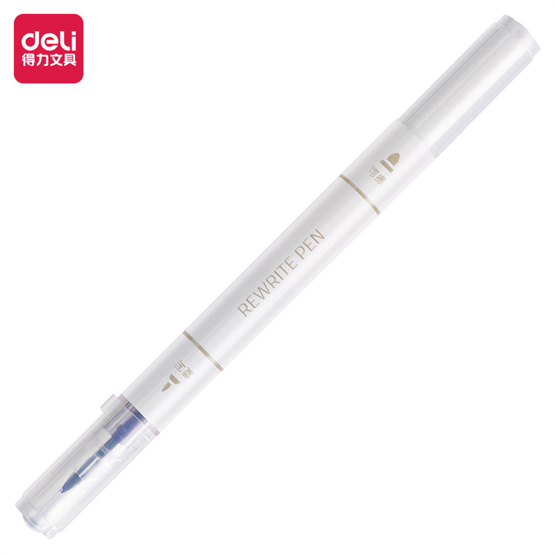 得力s626可擦钢笔消字笔复写笔小学生用一头可擦一头复写无痕可擦