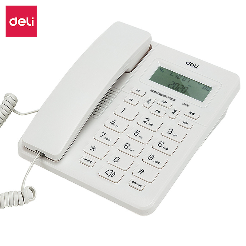 Deli 13606 landline front desk telephone vertical business lightning protection telephone hotel front desk telephone