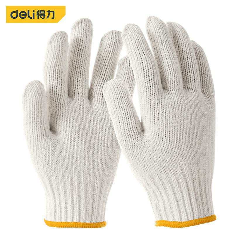 Deli Tool Cotton Yarn Gloves Thickened and Durable Home Decoration Factory Work Labor Protection Gloves DL521001 2