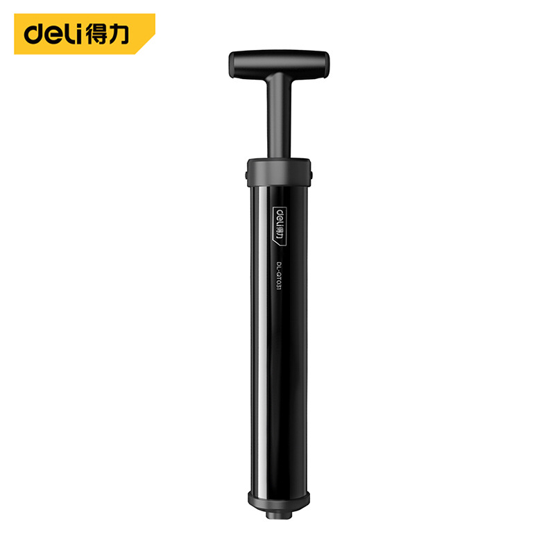 得力工具球头打气筒一体迷你小巧便携适合球类充气玩具