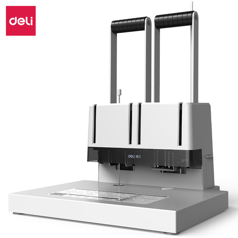 得力3878S财务凭证装订机14601打孔3870装订机T504/3880/14652