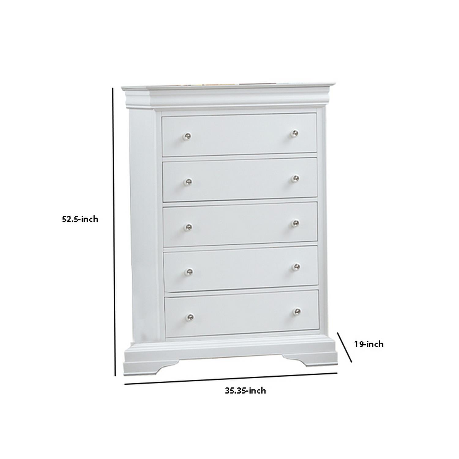 木制升降式顶柜，带5个抽屉和支架， 白色