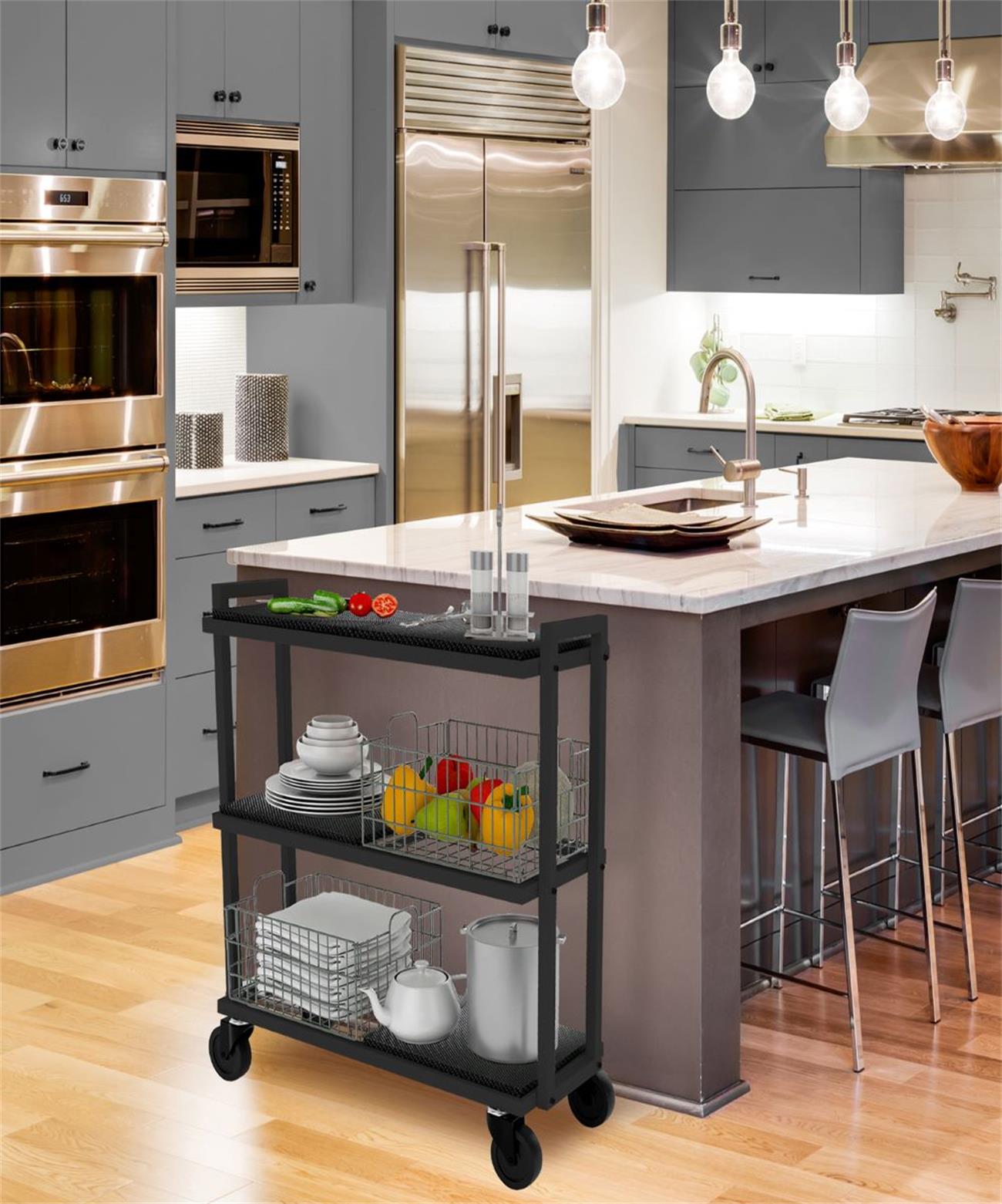 Atlantic 3 层推车系统 黑色