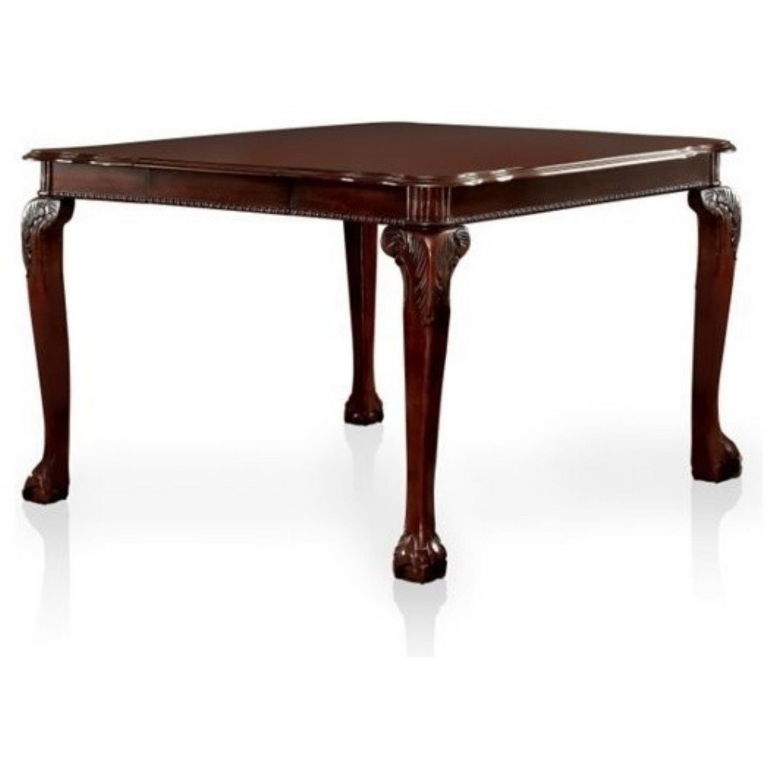 54寸传统风格柜台高度桌，爪腿，樱桃棕色 