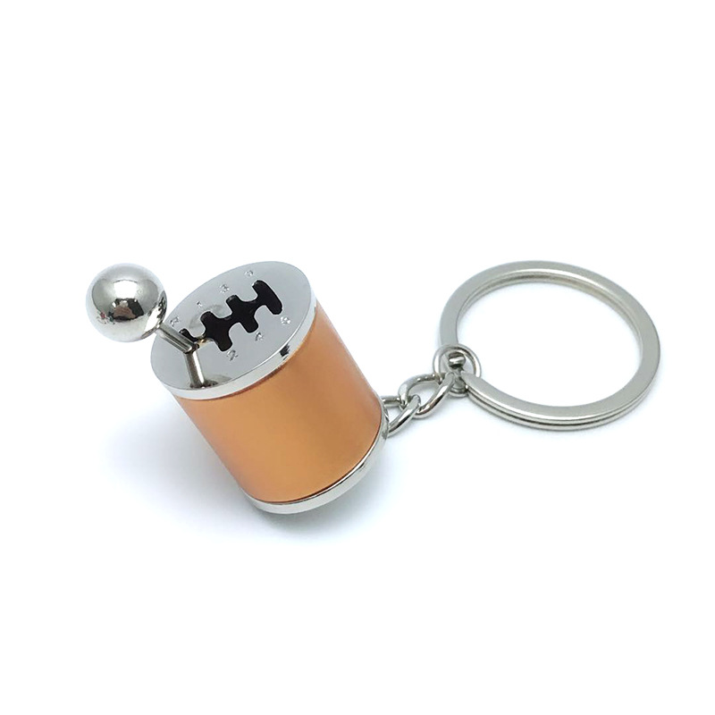 跨境爆款汽车档位钥匙扣 汽车改装金属手动换挡排挡头钥匙扣挂件