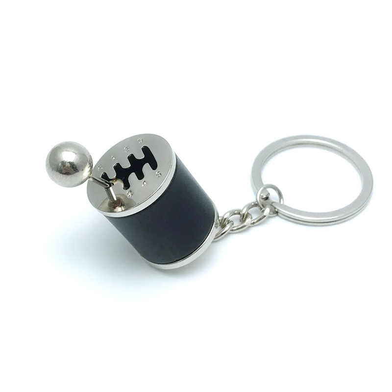 跨境爆款汽车档位钥匙扣 汽车改装金属手动换挡排挡头钥匙扣挂件