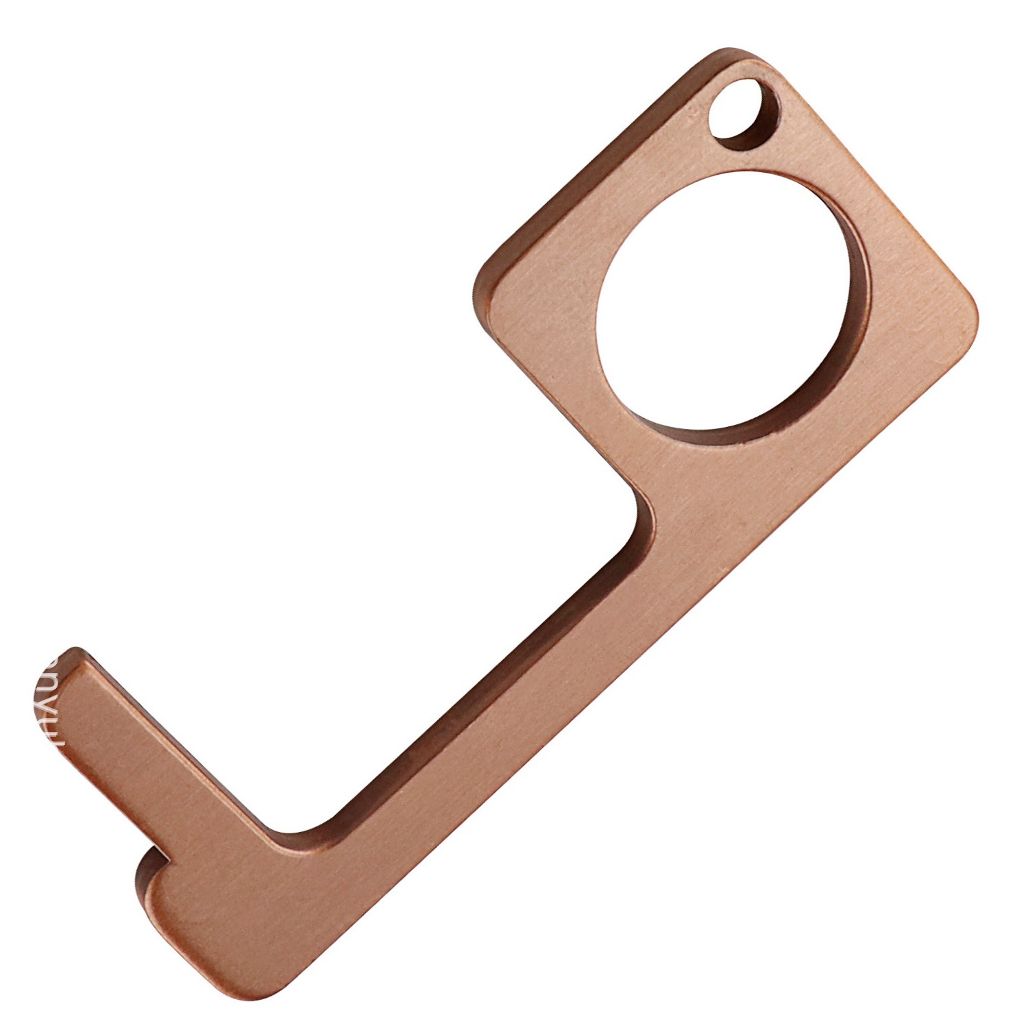 多工能防疫黄铜防疫接触防护隔离小神器钥匙扣A款红铜色/OPP包装