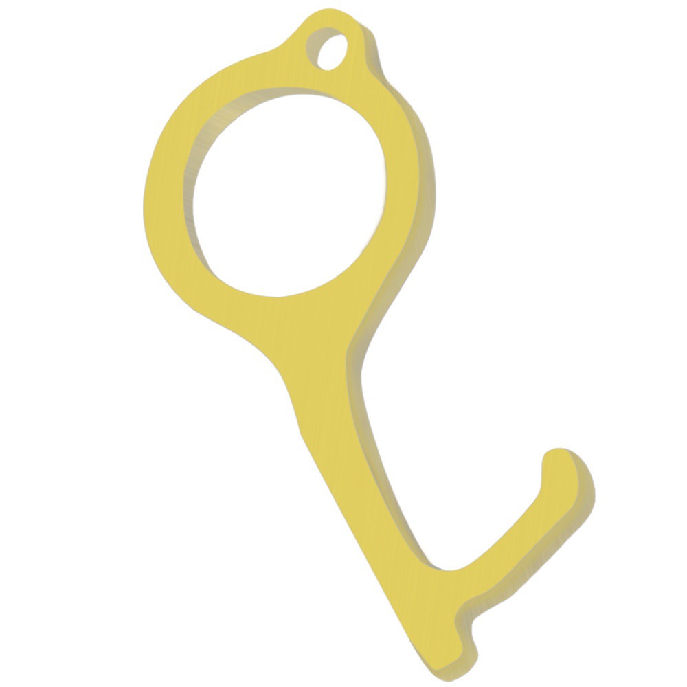 多工能防疫黄铜防疫接触防护隔离小神器钥匙扣B款金色/OPP包装