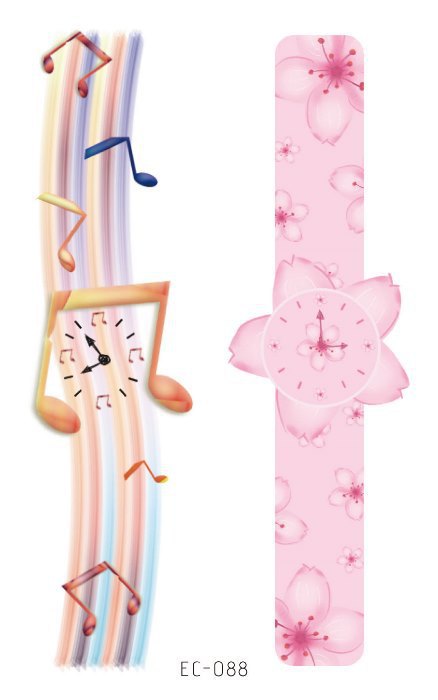 儿童卡通手表纹身贴 跨境一手货源工厂直销可爱男女孩防水纹身贴