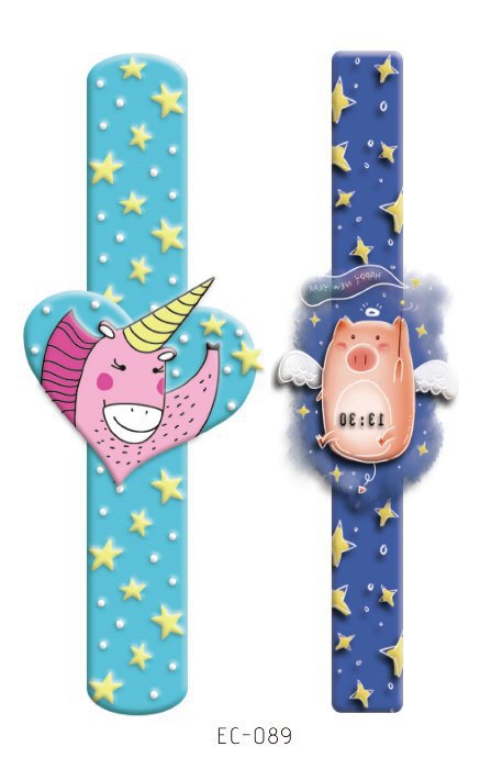 儿童卡通手表纹身贴 跨境一手货源工厂直销可爱男女孩防水纹身贴