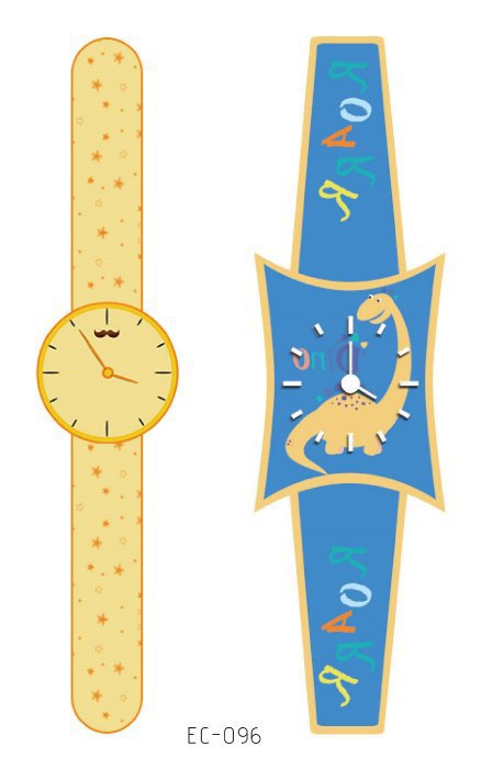 儿童卡通手表纹身贴 跨境一手货源工厂直销可爱男女孩防水纹身贴