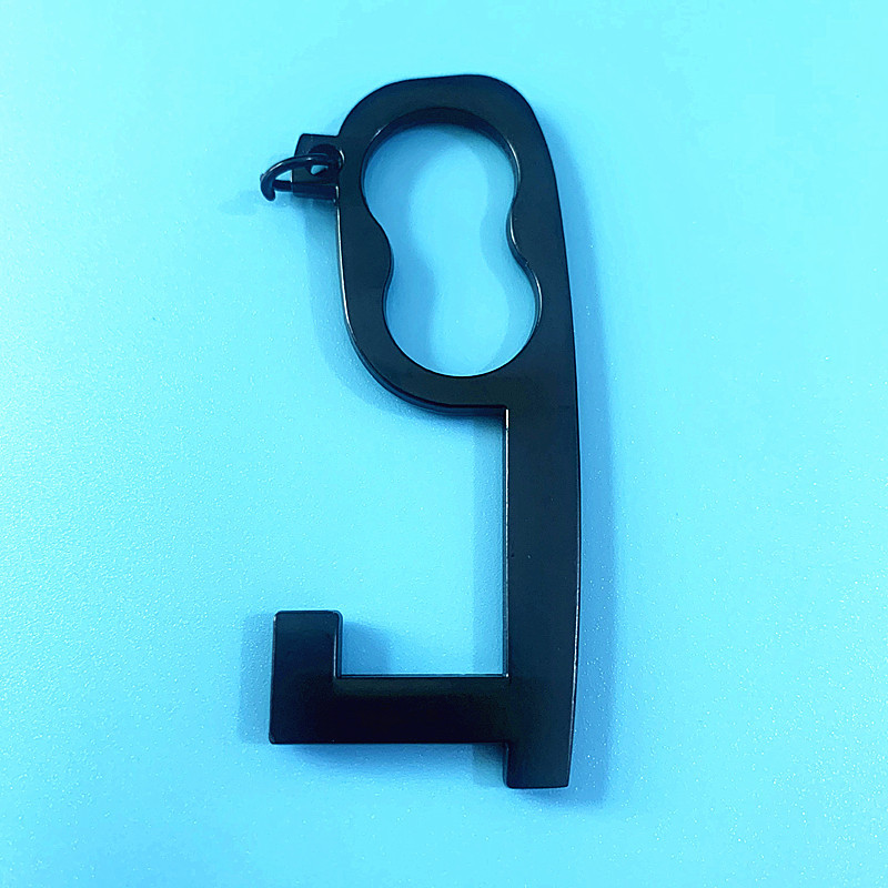 多工能防疫黄铜防疫接触防护隔离小神器钥匙扣E款黑色/OPP包装