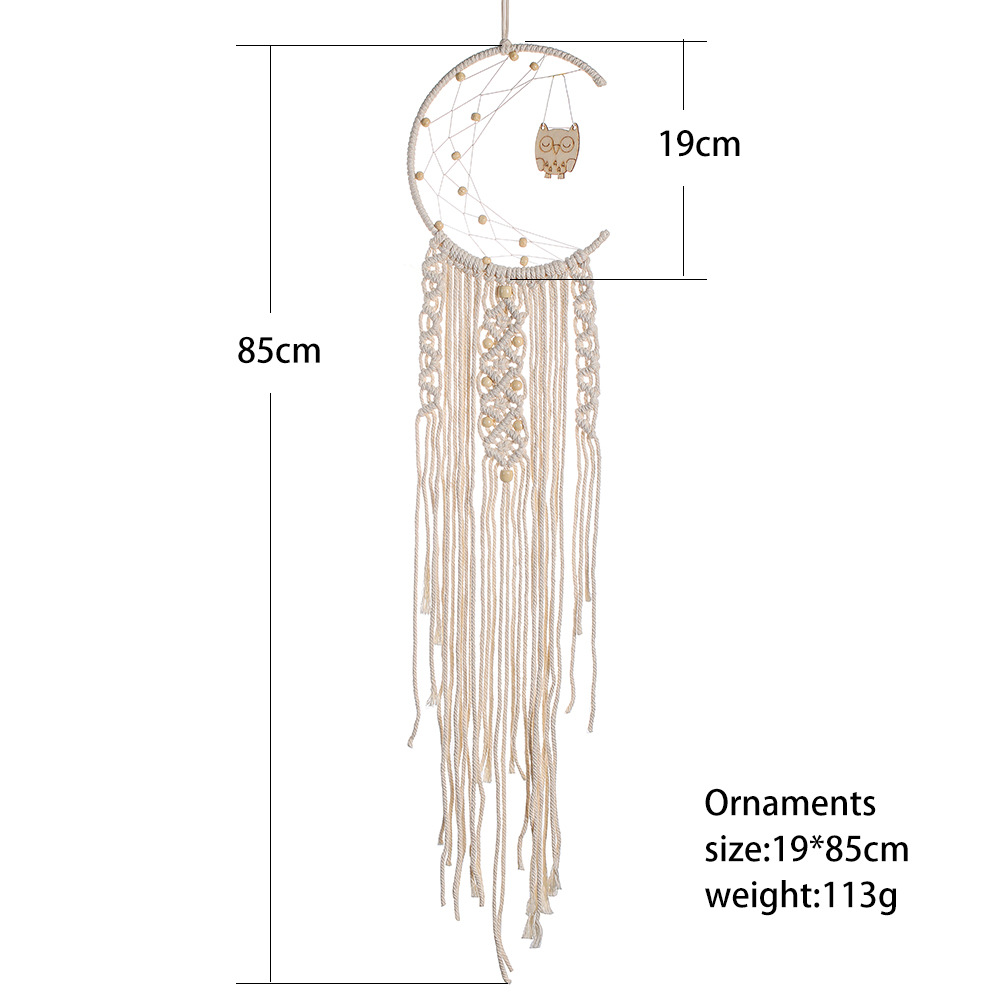 跨境爆款棉线编织挂件星月亮捕梦网挂件  创意家居墙面装饰礼物