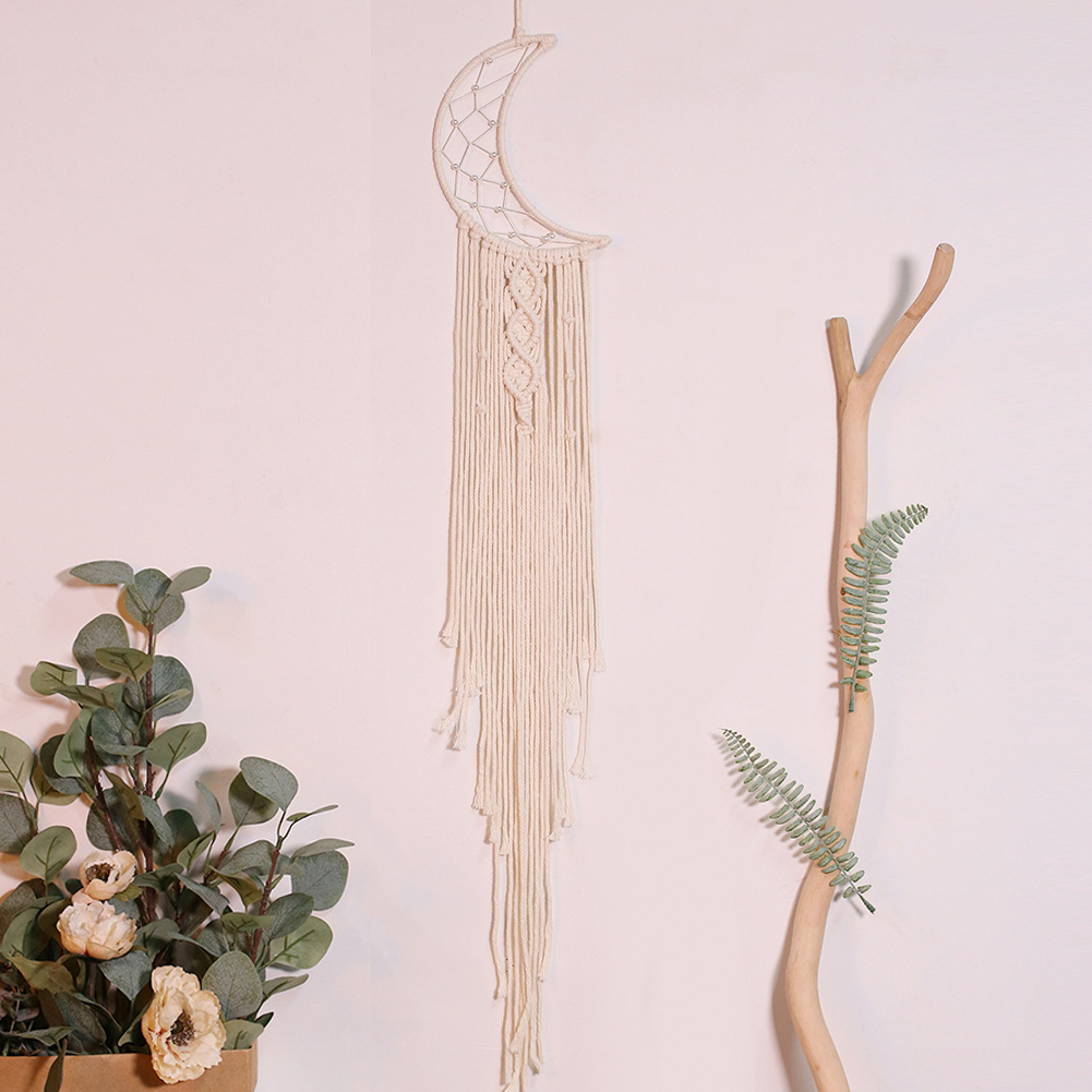 跨境爆款棉线编织挂件星月亮捕梦网挂件  创意家居墙面装饰礼物