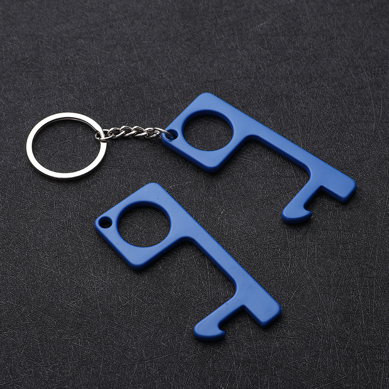 多工能防疫黄铜防疫接触防护隔离小神器钥匙扣A款二代蓝色带钥匙扣/OPP包装