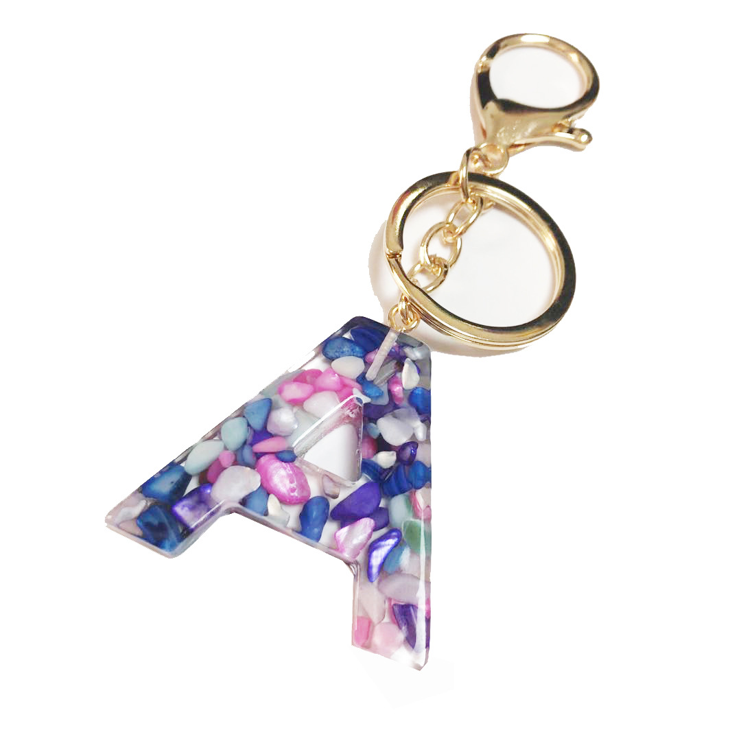 工艺品挂件定制创意钥匙圈挂扣26英文字母吊坠钥匙扣A/40MM