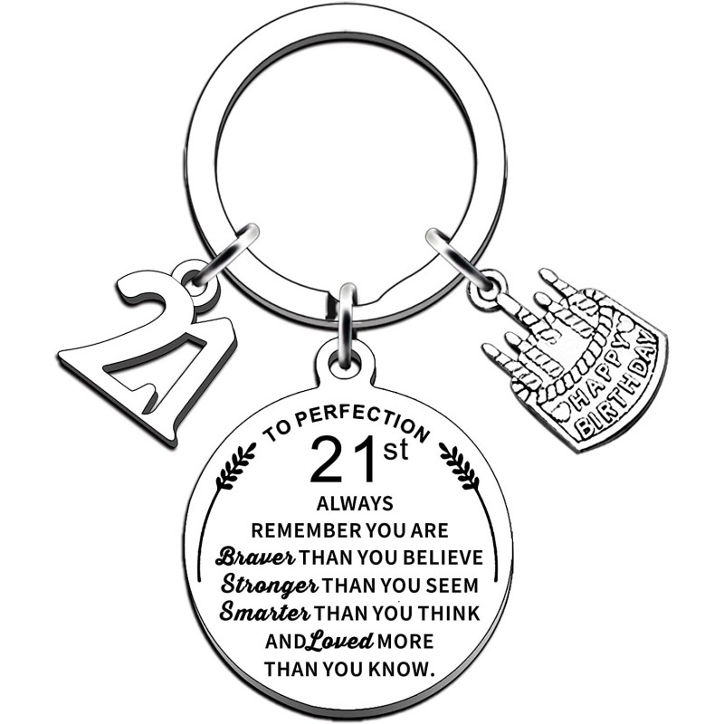欧美感恩节金属钥匙扣不锈钢礼品挂件刻字批发wh0004-21岁