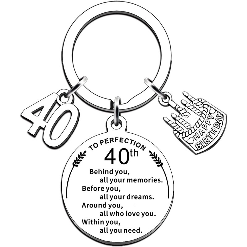 欧美感恩节金属钥匙扣不锈钢礼品挂件刻字批发wh0004-40岁