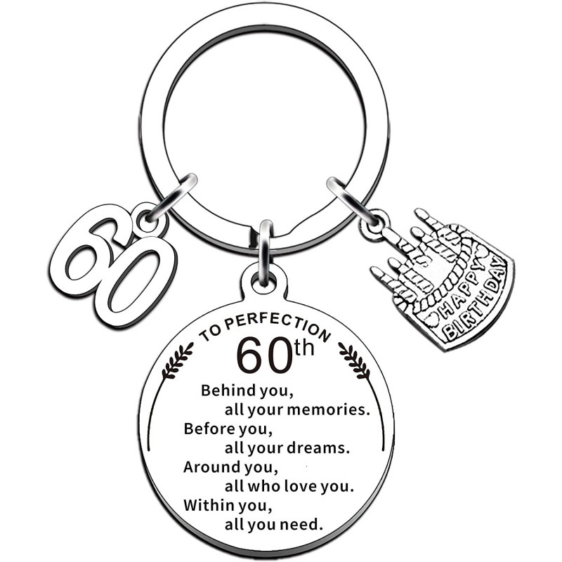 欧美感恩节金属钥匙扣不锈钢礼品挂件刻字批发wh0004-60岁