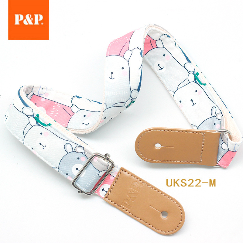 尤克里里背带 小清新 卡通 乐器配件 UKS22-M/吉他/尤克里里1.5寸宽通用